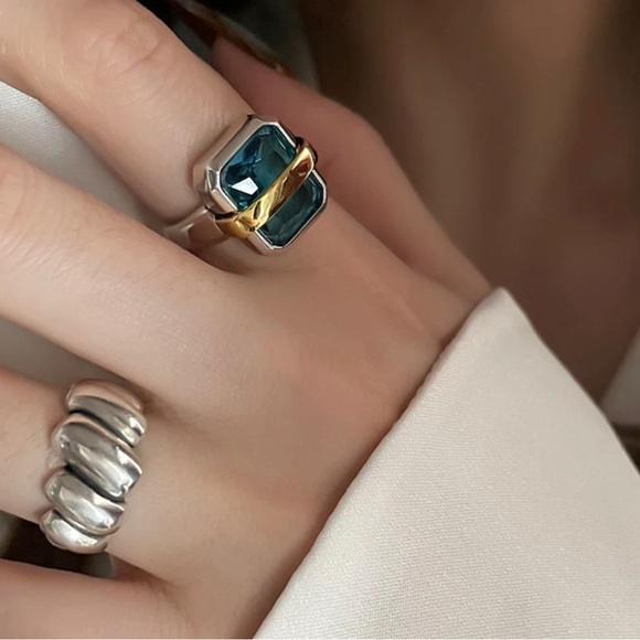 . Silver plate  adjustable ring. New - Picture 3 of 5